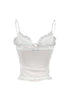 Balia Mesh Lace Contrast Cami Top